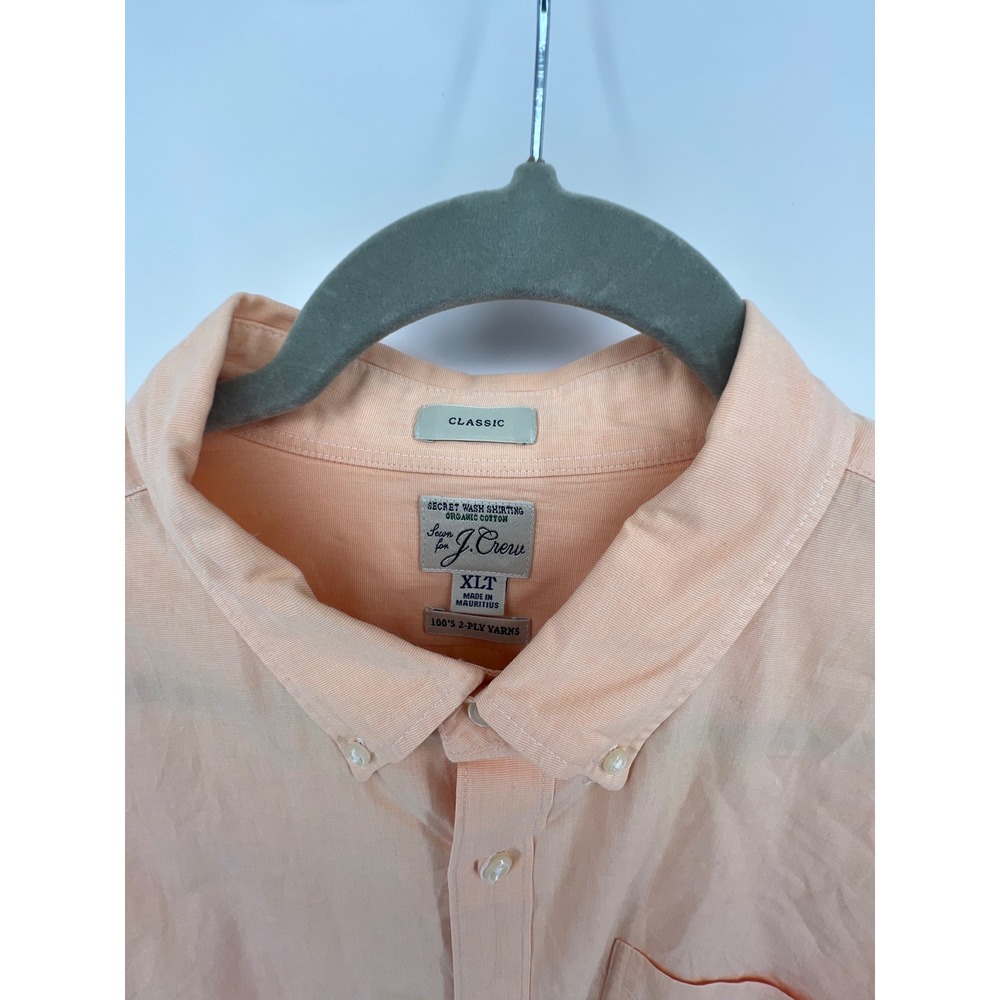 J.Crew Classic Fit Peach Long Sleeve‎ Button Down Shirt Men's XLT Tall